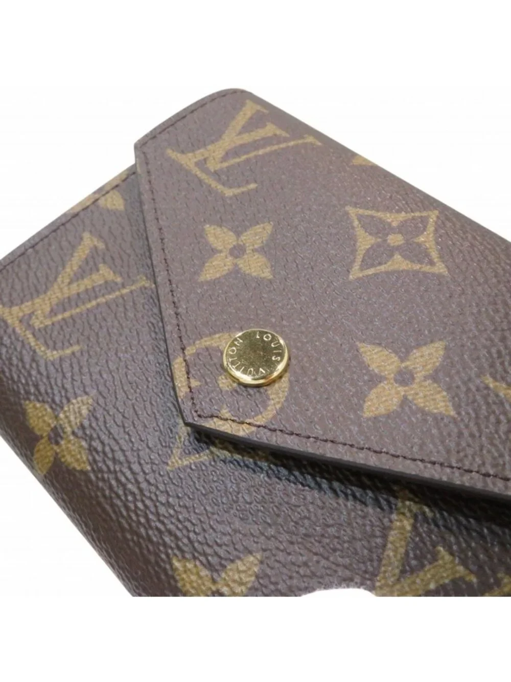 Louis Vuitton Portefeuille Victorine Monogram Trifold Wallet Canvas